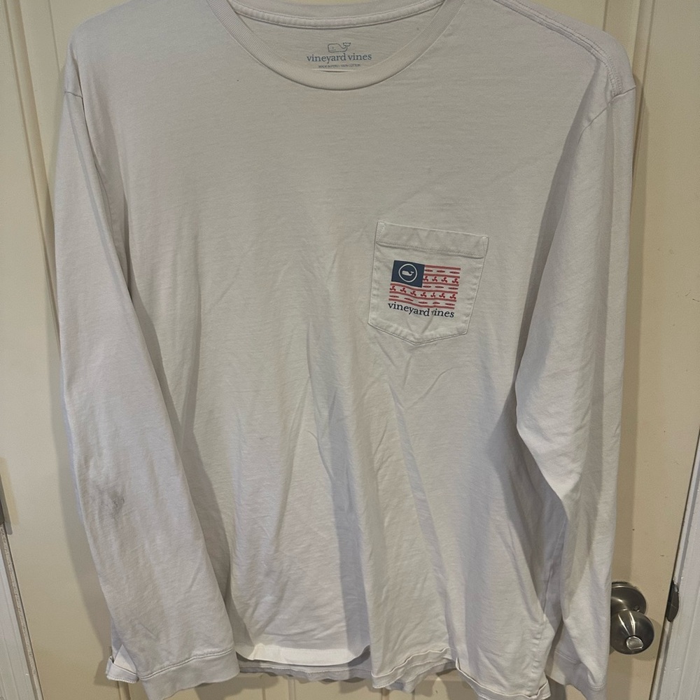Vineyard Vines L/S Tee - Men’s XXL - White